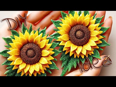 🌻Sunflower🌻How To Make Sunflower🌻Sunflower from foamiran🌻Sunflower making🌻Foam sheet flowers