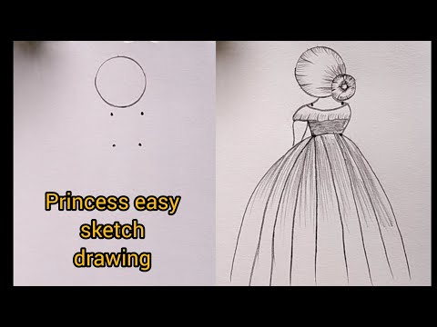 Easy princess drawing || Girl sketch || Easy girl drawing ✏️✏️