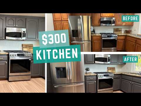 DIY Kitchen Makeover Under $300 | NO DEMO Kitchen Renovation