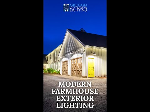 Exterior Lighting on a Modern Farmhouse | Oregon Outdoor Lighting