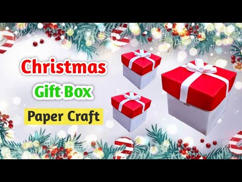 Easy Christmas gift box🎁🎄🎅 DIY paper box / Paper gift box / Christmas Craft / Handmade gift box Idea