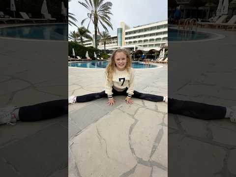 Cheerleader vs dancer in a gymnastics challenge ￼#jonathanjoly #shorts #daughter