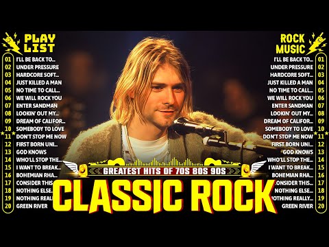 Nirvana, Led Zeppelin, Bon Jovi, Aerosmith, U2, ACDC 🤘 Classic Rock Songs 70s 80s 90s Full Album