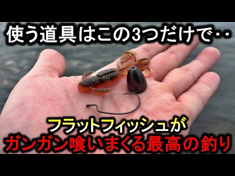 この3つの道具で簡単に良型フラットが釣れまくる…この釣りが最高に楽しい