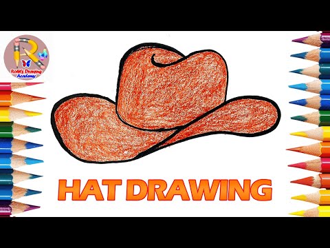 How to draw Hat Easily | Step by step | Drawing Hat | Kids Drawing | #drawing #kidsart