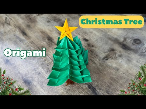 ORIGAMI CHRISTMAS TREE EASY TUTORIAL | DIY CHRISTMAS TREE DECORATION FOR CHRISTMAS EVE AND NEW YEAR