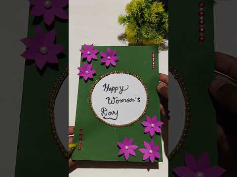 How to make a Beautiful Women's Day Card #diy #shorts #viral #womensday #craft