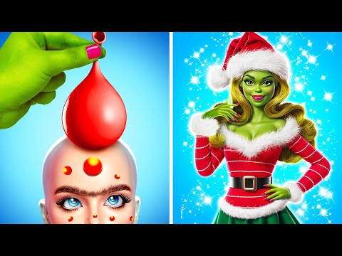 From Nerd To Beauty Grinch! 🎄✨ AMAZING CHRISTMAS BEAUTY MAKEOVER