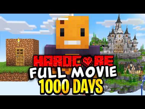 I Survived 1000 Days on ONE BLOCK in Minecraft Hardcore [FULL MOVIE]