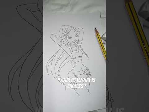 Winx 🦋 #art #drawing #winxclub #sketch #viralvideo #shorts