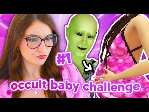 having a baby with EVERY OCCULT in the sims 4 👽 occult baby challenge #1