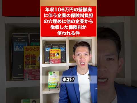 【衝撃】年収106万円の壁撤廃に伴う企業負担の穴埋めに社会保険料が使われるって？