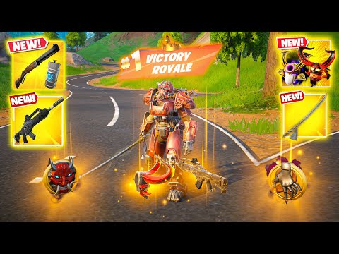 Hot Rod T-60 Power Armor vs ALL NEW MEDALLIONS & MYTHIC WEAPONS ( NEW! Fortnite Chapter 6 Season 1 )