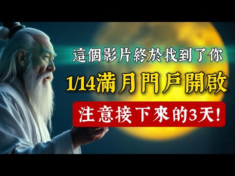 這個影片終於找到了你！1/14滿月門戶正式開啟，注意接下來的3天！千萬不要做這些反靈性的事！