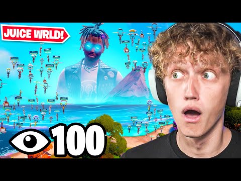 I Got 100 Players To Land At JUICE WRLD In Chapter 2 Remix! (Fortnite Update)