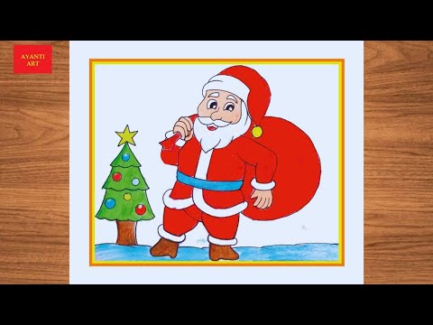 Santa Claus Drawing Very Easy ||  Merry Christmas Drawing Easy || Santa Claus Drawing ||