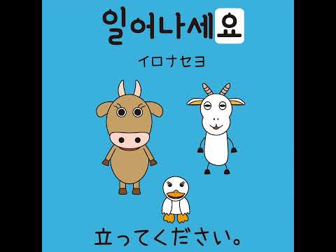 #62 「立ってください。」イロナセヨ (일어나세요.)－1日ひとこと韓国語