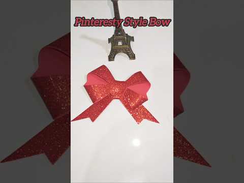 Diy Glitter Paper Bow #bow #ytshorts #creative #diy