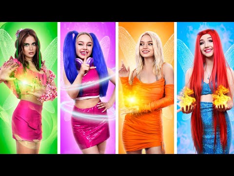 We Got to Winx School! Fire vs Earth vs Sun vs Music Girl