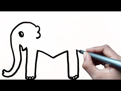 elephant drawing l How to draw easy elephant drawing l how to draw elephant #elephantdrawing