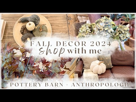 NEW FALL DECOR 2024! pottery barn + anthropologie fall decor shop with me / designer dupes