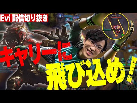 【アンベッサ vs ヨネ】反応できないキャッチ性能！育ったキャリーを捕らえ続け集団戦で仕事をさせないえび【SHG Evi】