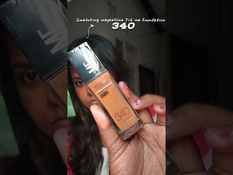 Swatching maybelline fit me foundation 340 #shorts #shortsfeed | maybelline fit me 340 cappuccino