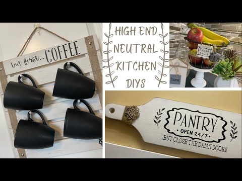 HIGH END Neutral KITCHEN DIYs | Easy Kitchen DIY Decor