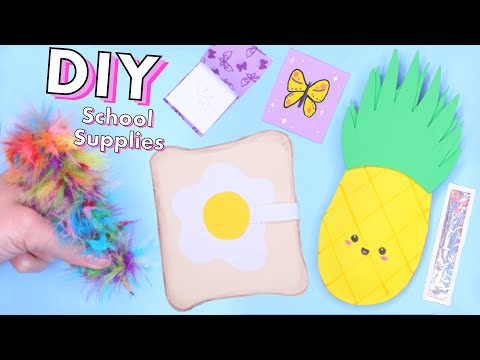 DIY SCHOOL SUPPLIES IDEAS - BACK TO SCHOOL HACKS AND CRAFTS