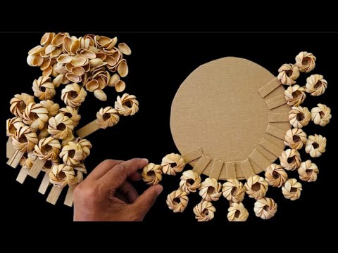 Unique Wall Hanging Craft Using Pistachio Shells | Paper Craft For Home Decoration | DIY Wall Decor