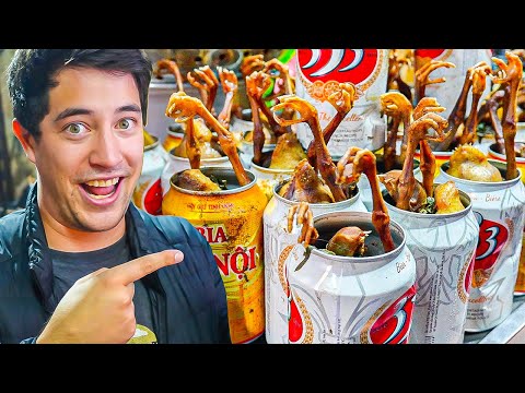 24 Hours of VIETNAMESE STREET FOOD in HANOI!! CRAZY Food in Vietnam I've Never Seen!