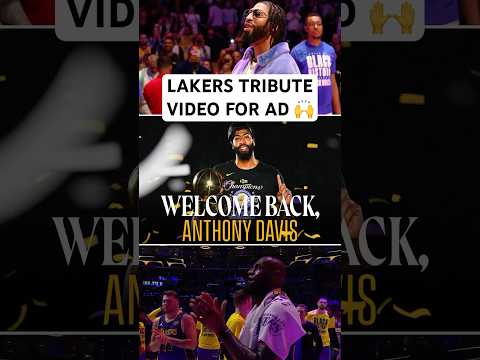 The Lakers honored AD’s time in LA with a tribute tonight 💜💛