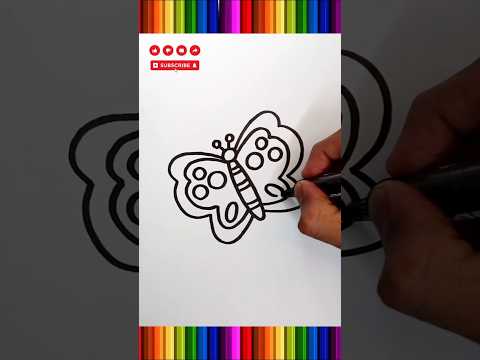 how to draw a butterfly / easy drawing #trending #drawing #shorts