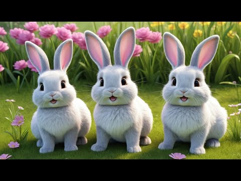 Five Little Bunnies Jumping on the Ground Rhyme Song | Popular Nursery Rhyme   | Educational  Songs