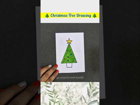 Easy Christmas tree Drawing 🎄🎅 #christmastree #drawing #shorts #merrychristmas #short #youtubeshorts