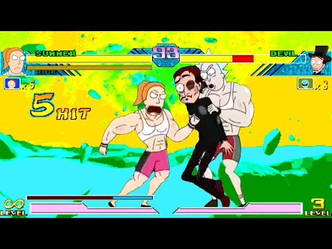 Rick and Summer Beat Up The Devil in Marvel Vs. Capcom