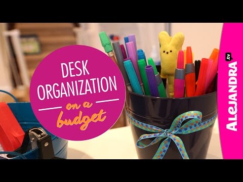 Desk Organization on a Budget (Part 2 of 4 Dollar Store Organizing)