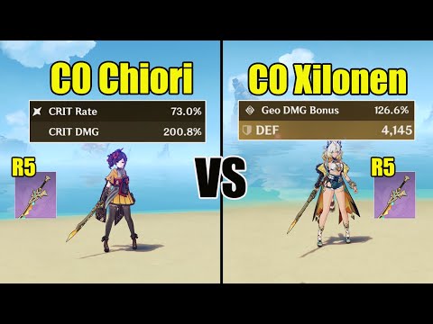 Xilonen vs Chiori - Can be a DPS?? - Genshin impact