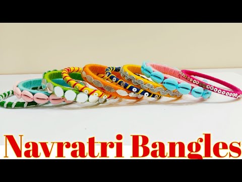 Navratri Bangles making at home|Multicolour Bangles for Navratri|Handmade Bangles|Thread Bangles