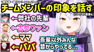 【V最協第一幕】チームメンバーの印象について話すラプ様【切り抜き ホロライブ ラプラス・ダークネス】