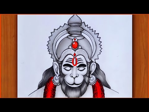 How to draw Hanuman ji face (Step by Step )| Hanuman drawing | Pencil sketch | God | Drawing