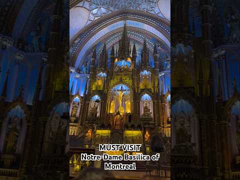 Must Visit Notre-Dame Basilica of Montreal. Do not miss the Aura show #notredamecathedral #notredame