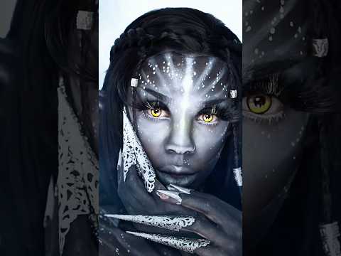 Black Avatar Makeup Transformation 🖤🌑