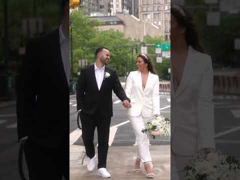 NYC City Hall Wedding Short 2024  #nycelopement  #weddingvideography  #nycweddingplanner #elopement