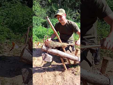 A TRAP IN SEVEN MINUTES #trap #farming #trapswilderness #bushcraft #survival