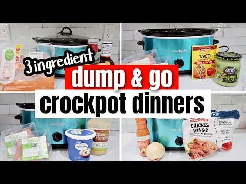 5 DUMP & GO CROCKPOT DINNERS | The EASIEST Tasty Slow Cooker Recipes | CHEAP Slow Cooker Recipes