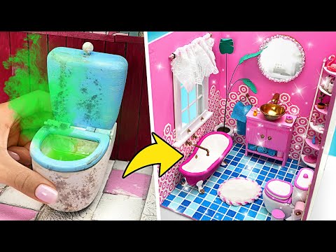 From Poor to Rich Doll House Makeover! Best DIY Doll House Ideas