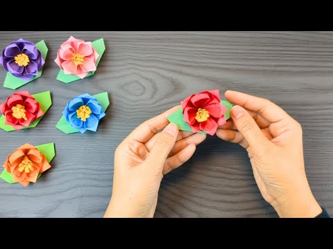 Origami paper flowers #diy #papercrafts