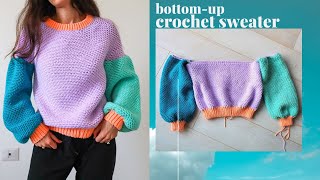 Joining Sleeves To A Bottom-Up Crochet Sweater \\ The Better Sweater Pt. 2