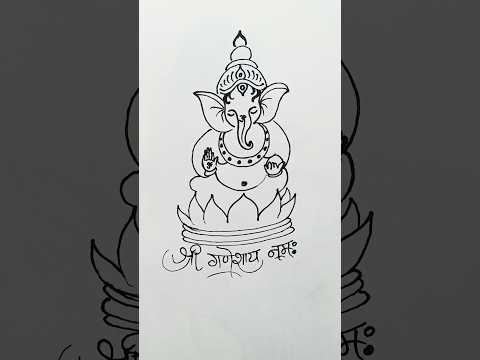 ganesha easy drawing || #easy #ganesha #drawing #linedrawing